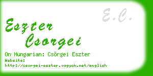 eszter csorgei business card