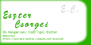 eszter csorgei business card